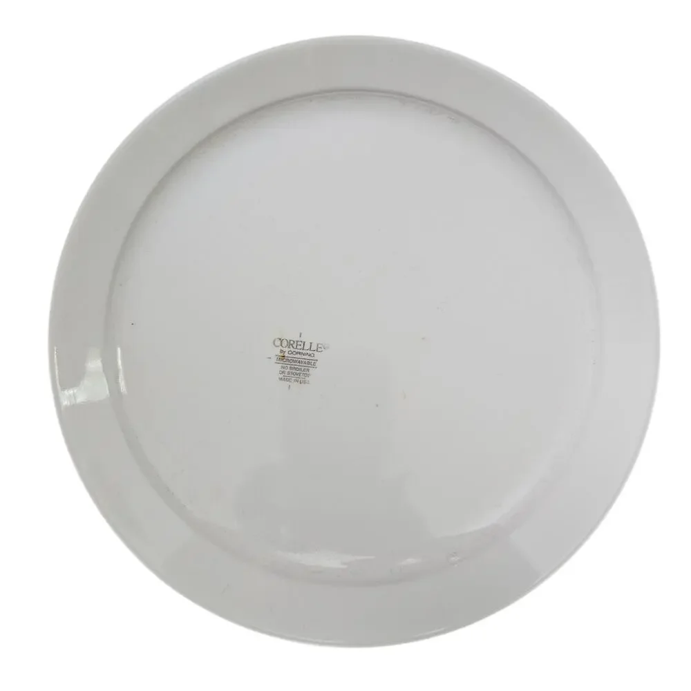 Corelle Corning Blue Pink Floral Branch Dinner Plates Set of 4 10.25